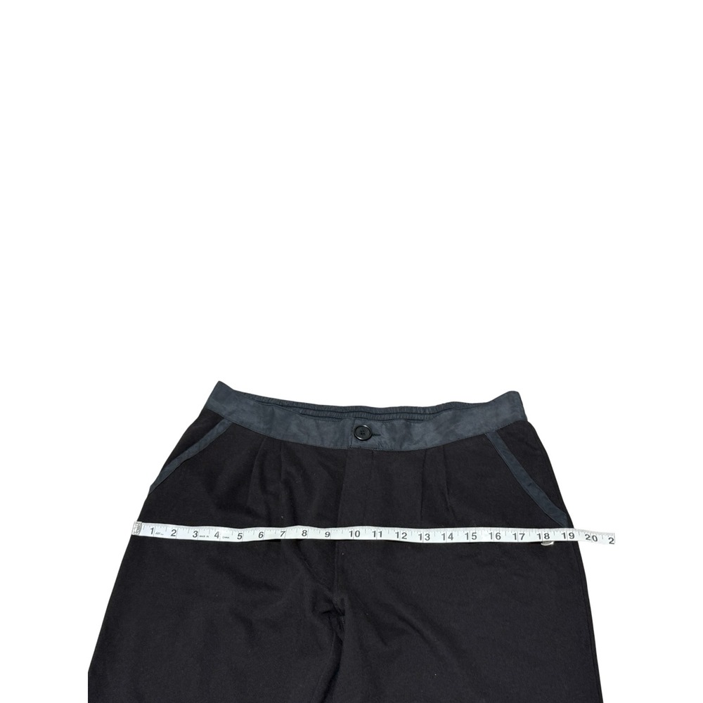 Juicy Couture Black Cotton Jogger Pants Women's M Satin Trim Pull On Cuffed Y2K - Picture 5 of 12